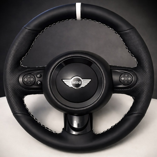 Δερμάτινη επένδυση τιμονιού για Mini cooper